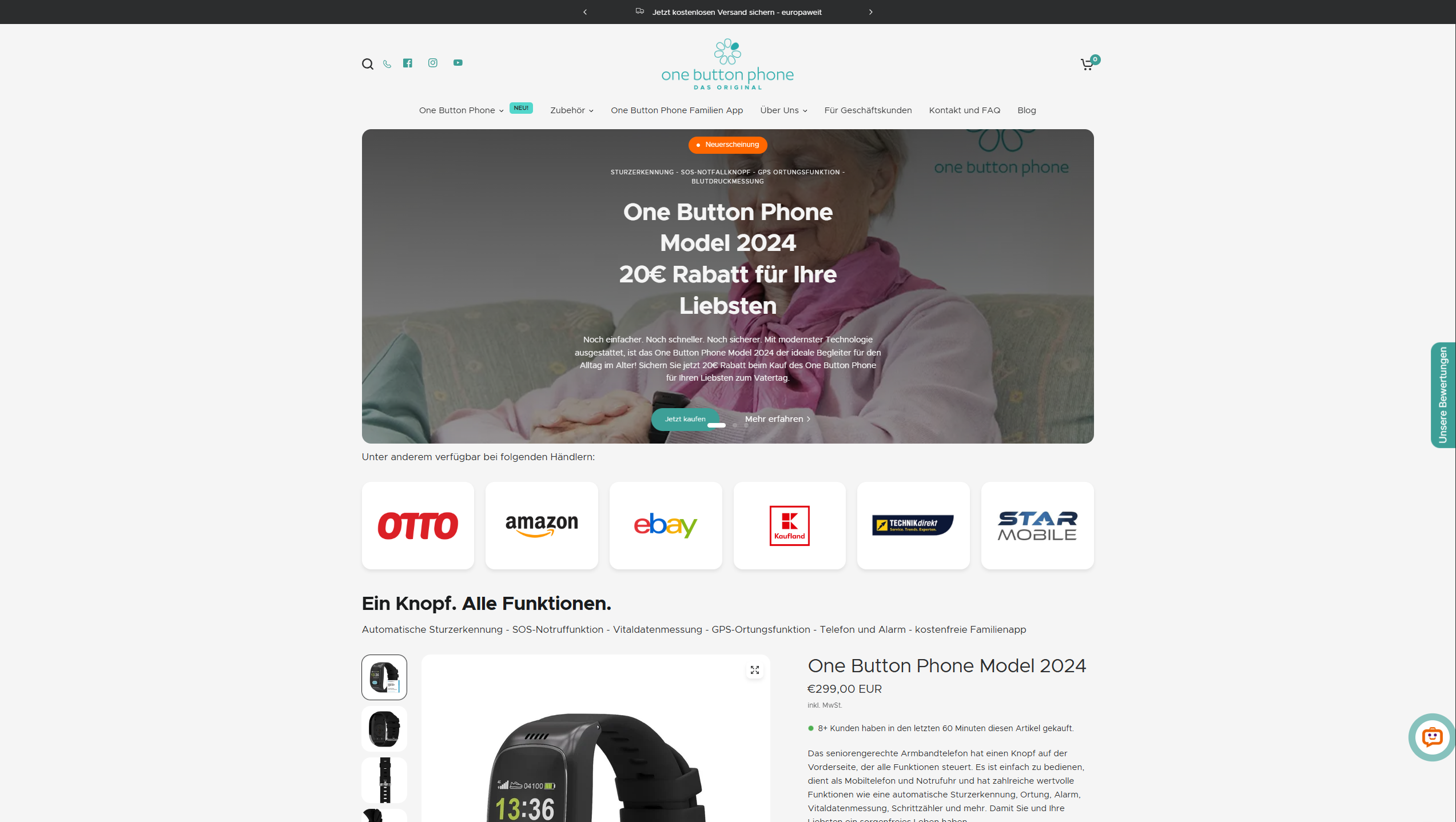 One Button Phone Shop